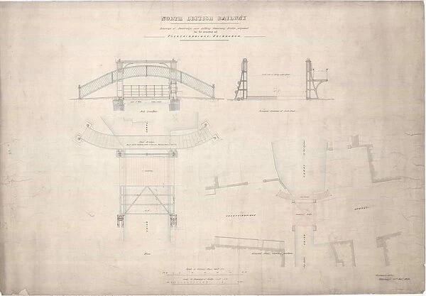 Drawings of Footbridge and Lifting Roadway Bridge Proposed to be Erected at Fountainbridge, Edinburgh