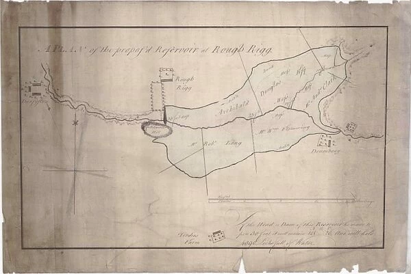 Plan of the Proposed Reservoir at Roughrigg