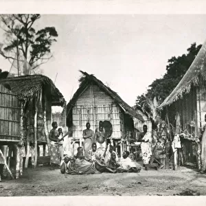 Village Scene - Ivory Coast - 1940s