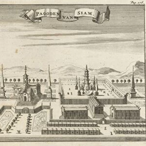 Pagodas in Siam (Thailand), Jan Luyken, Aart Dircksz Oossaan, 1687